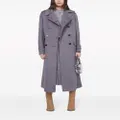 Stella McCartney double-breasted wool trench coat - Grey