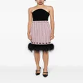 Huishan Zhang Valerian feather-trim midi skirt - Pink