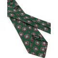 Kiton patterned-jacquard silk tie - Green