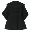 Issey Miyake Pleated Grid hooded coat - Black