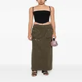 Blumarine mid-rise cotton maxi skirt - Green