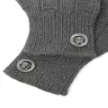 Versace Medusa-plaque ribbed-knit gloves - Grey