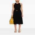 Ferragamo wooden-buckle sleeveless dress - Black