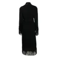 Roberto Cavalli fringed wool coat - Black