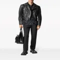 Versace leather biker jacket - Black