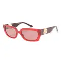 Marc Jacobs Eyewear oversized-frame tinted sunglasses - Red