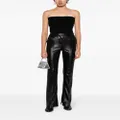 Alexander Wang double-layer ribbed-knit strapless top - Black