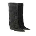 Jimmy Choo 85mm Blake crystal-embellished boots - Black