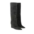 Jimmy Choo 85mm Blake crystal-embellished boots - Black
