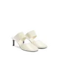 Jil Sander almond-toe leather mules - White