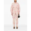 Diesel abstract-print cropped bomber jacket - Pink