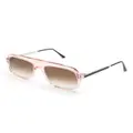 Thierry Lasry Bowery rectangle-frame sunglasses - Brown