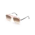 Thierry Lasry Bowery rectangle-frame sunglasses - Brown