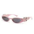 Moschino Eyewear oval-frame buckle-detail sunglasses - Pink