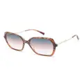 MISSONI EYEWEAR zigzag-print butterfly-frame sunglasses - Brown
