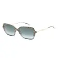MISSONI EYEWEAR zigzag-print butterfly-frame sunglasses - Grey