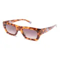 MISSONI EYEWEAR tortoiseshell oversize-frame sunglasses - Brown