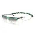 MISSONI EYEWEAR tortoiseshell-effect square-frame sunglasses - Green