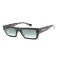 MISSONI EYEWEAR zigzag-print square-frame sunglasses - Black