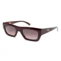 MISSONI EYEWEAR zigzag-print square-frame sunglasses - Red
