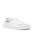 Moschino logo-embossed leather sneakers - White