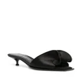 Alexander McQueen folded-detail satin mules - Black