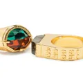 sacai crystal-embellished signet ring set - Gold