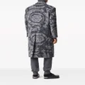 Versace Barocco-jacquard double-breasted coat - Grey
