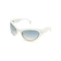 Marc Jacobs Eyewear Icon Wrapped oval-frame sunglasses - Neutrals