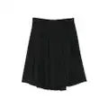 Balmain Kids pleated virgin wool skirt - Black