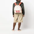 Love Moschino logo-appliqué textured backpack - Neutrals