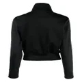 adidas trefoil-logo cropped zipped sweatshirt - Black