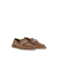Dolce & Gabbana logo-plaque suede loafers - Brown