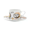 Fornasetti set of 6 expresso cups - White