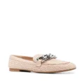 Casadei chain-detail leather loafers - Pink