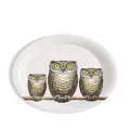Fornasetti Civette owl-print tray - White