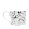 Fornasetti scribble-print mug - White