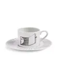 Fornasetti Solitario porcelain coffee cup - White