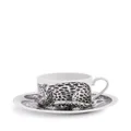 Fornasetti High Fidelity Leopardato porcelain tea cup - White