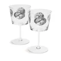Fornasetti Cammei glasses (set of two) - White