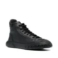 Casadei logo-plaque lace-up leather sneakers - Black