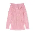 Monnalisa open-knit beach cover-up - Pink