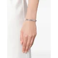 Kenneth Jay Lane logo-engraved crystal-embellished bracelet - Silver