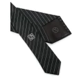 Giorgio Armani striped silk blend tie - Black