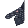 Giorgio Armani striped silk tie - Blue