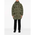 Stone Island Compass-patch hooded down jacket - Green