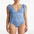 ETRO paisley-print one-piece swimsuit - Blue