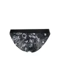Moschino sketch-print logo-waistband briefs - Black