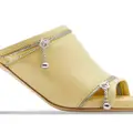 Burberry 85mm decorative-zip leather sandals - Yellow