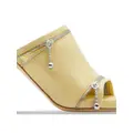 Burberry 85mm decorative-zip leather sandals - Yellow